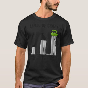 Camiseta Nivel De Serpiente De Personas Locos Gatos Perros