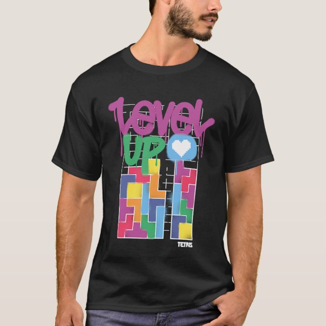 Camiseta Nivel de Tetris arriba (Anverso)