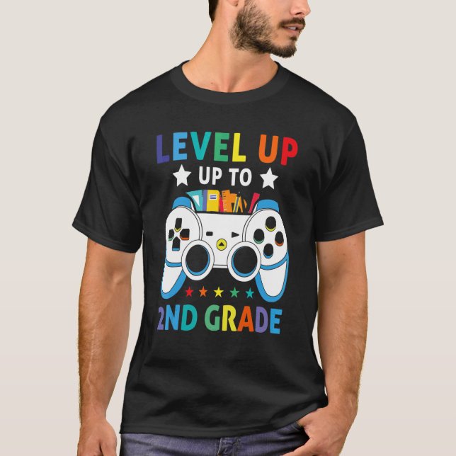 Camiseta Nivel de videojuego de hasta 2º Grado de Equipo (Anverso)