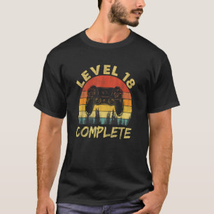 Camiseta Nivel de Vintage 18 Aniversario Boda completo 18º