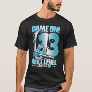 Camiseta Nivel Desbloqueado 13 cumpleaños 13 años Chica de 