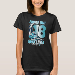 Camiseta Nivel Desbloqueado 18º cumpleaños 18 años Chica