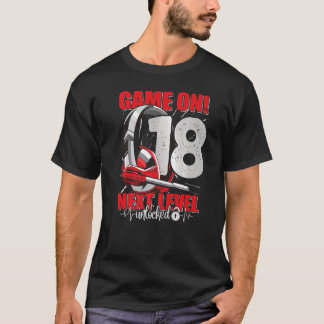 Camiseta Nivel Desbloqueado 18º cumpleaños 18 años Chica