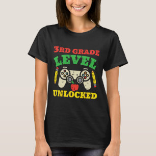 Camiseta Nivel desbloqueado videojuego primer día de escuel