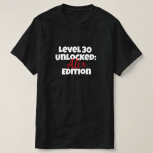 Camiseta Nivel Divertido [Edad] Desbloqueado Edición [Nombr