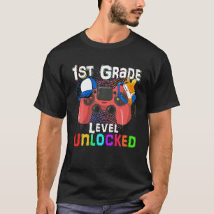 Camiseta Nivel Hasta 1º Grado De Vuelta Al Juego De Video E
