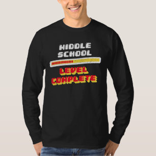 Camiseta Nivel medio escolar completado 8º grado de graduac