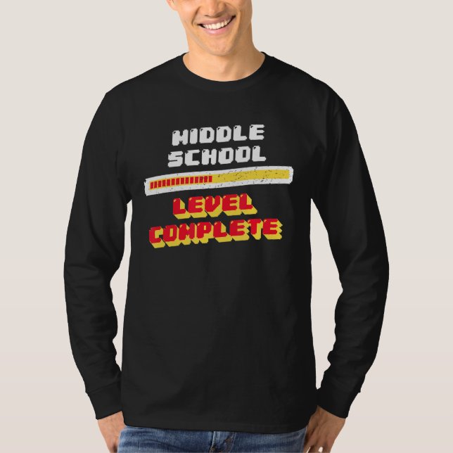 Camiseta Nivel medio escolar completado 8º grado de graduac (Anverso)