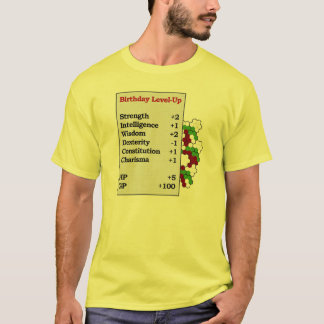 Camiseta Nivel-Para arriba del cumpleaños