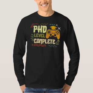 Camiseta Nivel Phd Médica completo Filosofía Videojuegos G