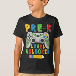 Camiseta Nivel Pre-k Desbloqueado Ck Para Escuela Niños Pre