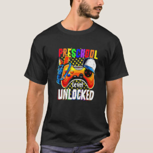 Camiseta Nivel preescolar desbloqueado de vuelta a la escue