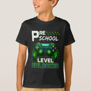 Camiseta Nivel Preescolar Desbloqueado Niño Jugador Pre-k P