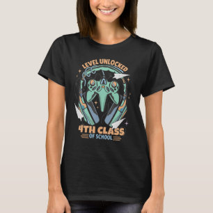 Camiseta Nivel sin bloquear de la escuela primaria de cuart