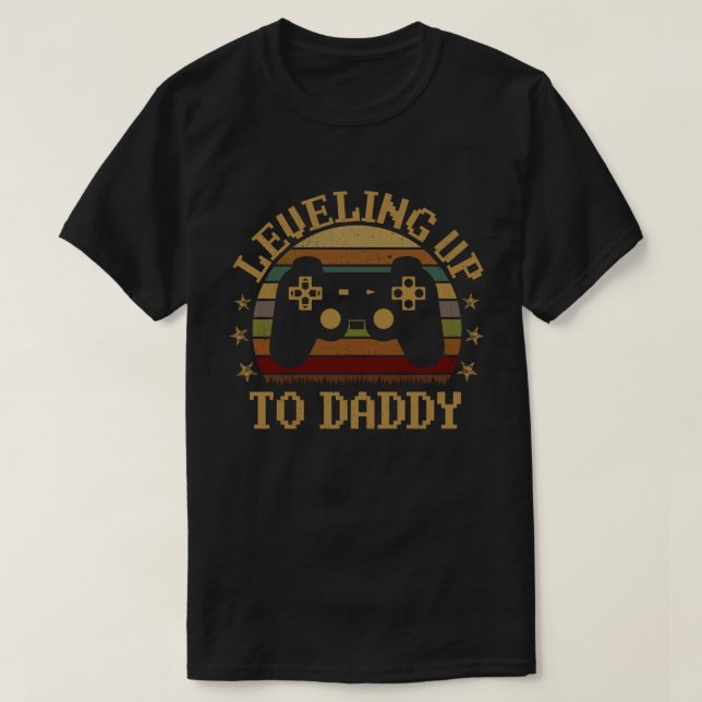 Camiseta Nivelación Hasta Papi Gamer De Invitación De Embar (Diseño del anverso)