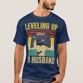 Camiseta Nivelando al Boda Groom Gamer del marido