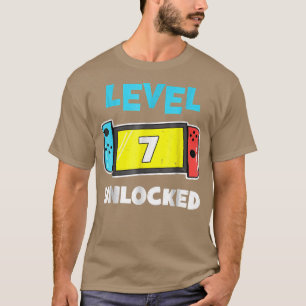 Camiseta Niveles 7 desbloqueados Gamer 7cumpleaños regalo V