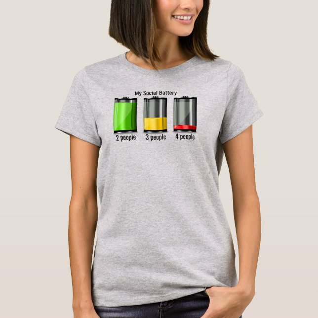 Camiseta Niveles de batería social (Anverso)