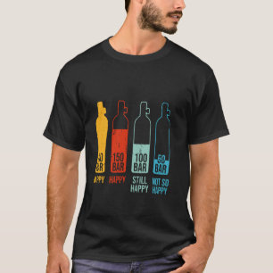 Camiseta Niveles de presión del cilindro del buzo de buceo