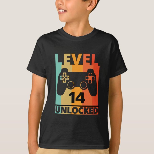 Camiseta Niveles Personalizado Gracioso Jugador Niños Adole (Anverso)