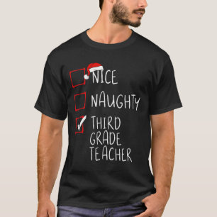 Camiseta Niza Lista De Navidades De Maestros De Tercer Grad