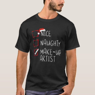Camiseta Niza Lista de Navidades de maquillaje artístico Xm