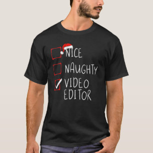 Camiseta Niza mala lista de Navidades de editor de video