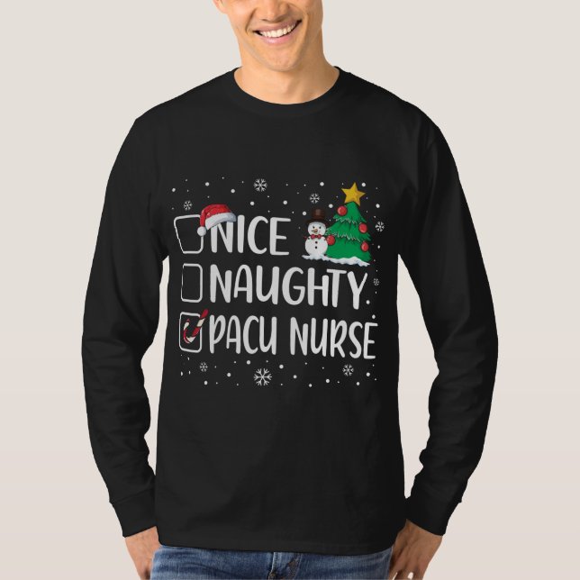 Camiseta Niza Navidades graciosos de enfermería de Pacu Paj (Anverso)
