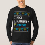 Camiseta Niza Navidades judíos traviesos Hanukkah Ugly Chan<br><div class="desc">Bonitos Navidades judíos de Hanukkah Ugly Chanukah Tee</div>