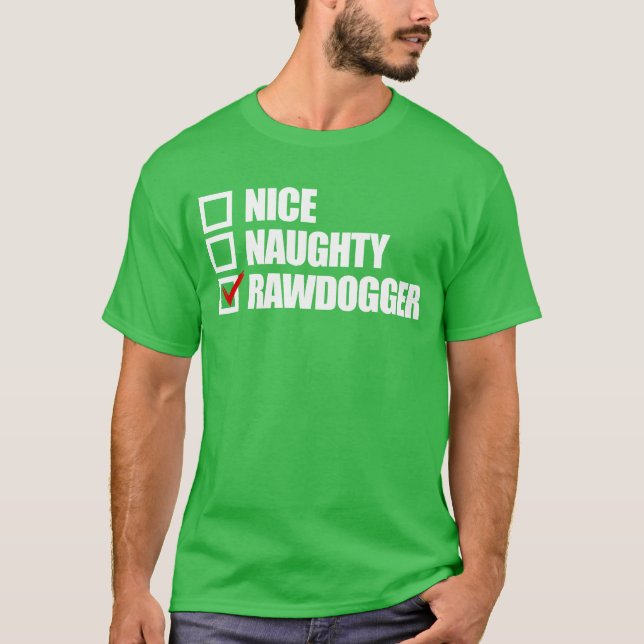 Camiseta Niza Rawdogger traviesa Navidades de humor para ad (Anverso)