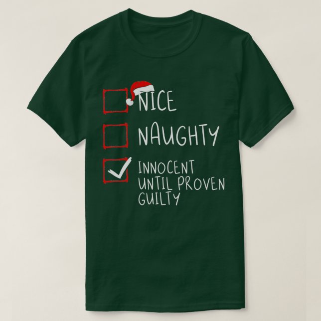 Camiseta Niza traviesa inocente hasta cristiana culpable de (Diseño del anverso)