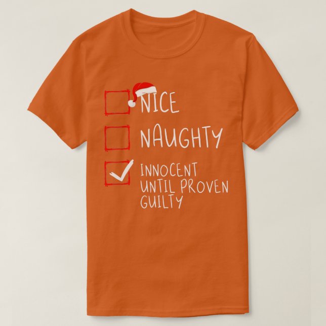 Camiseta Niza traviesa inocente hasta cristiana culpable de (Diseño del anverso)