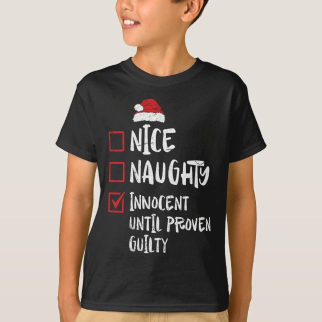 Camiseta Niza traviesa inocente hasta cristiana culpable de (Anverso)