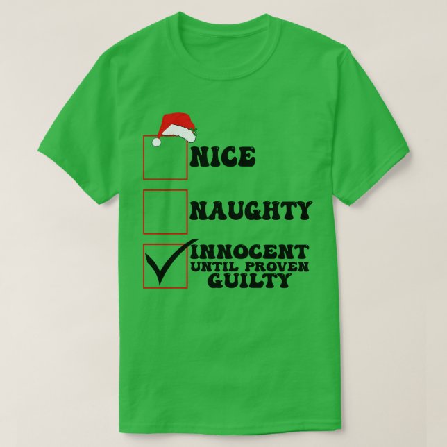 Camiseta Niza traviesa inocente hasta las navidades culpabl (Diseño del anverso)