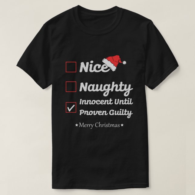 Camiseta Niza traviesa inocente hasta que se prueben las na (Diseño del anverso)