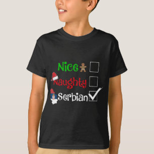 Camiseta Niza traviesa serbio-serbio que coquetea Navidades