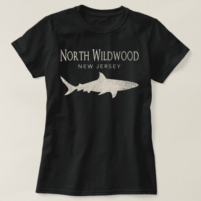 Camiseta NJ Shark retro North Wildwood  (Diseño del anverso)