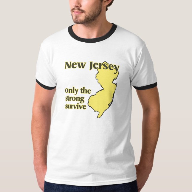 Camiseta NJ solamente que el fuertes sobreviven (Anverso)