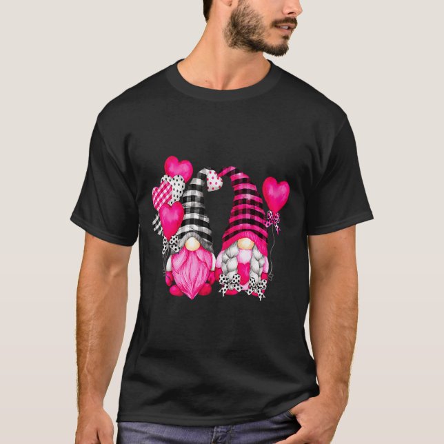 Camiseta Nk Buffalo Plaid And Heart Balloons Valentines D  (Anverso)