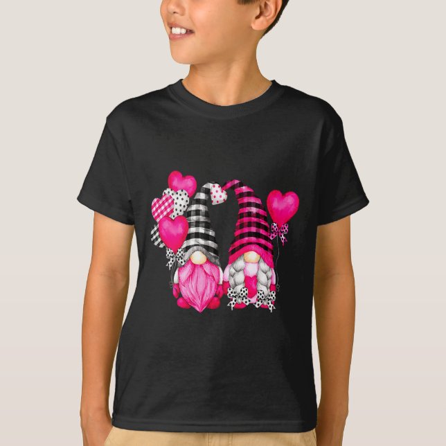 Camiseta Nk Buffalo Plaid And Heart Balloons Valentines D  (Anverso)