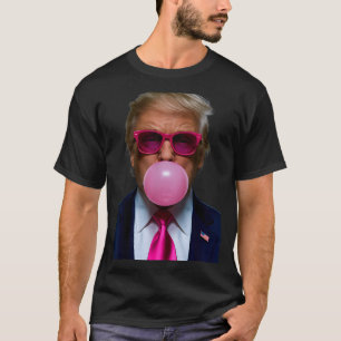 Camiseta Nk Gafas Divertidas Donald Trump Nk Chicle 2024