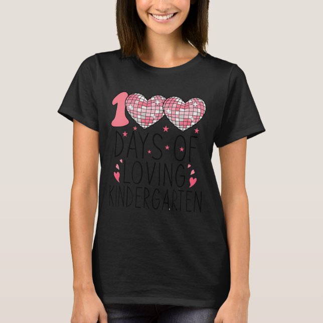 Camiseta Nk Heart Kindergarten Valentine 100 Days For Girl  (Anverso)
