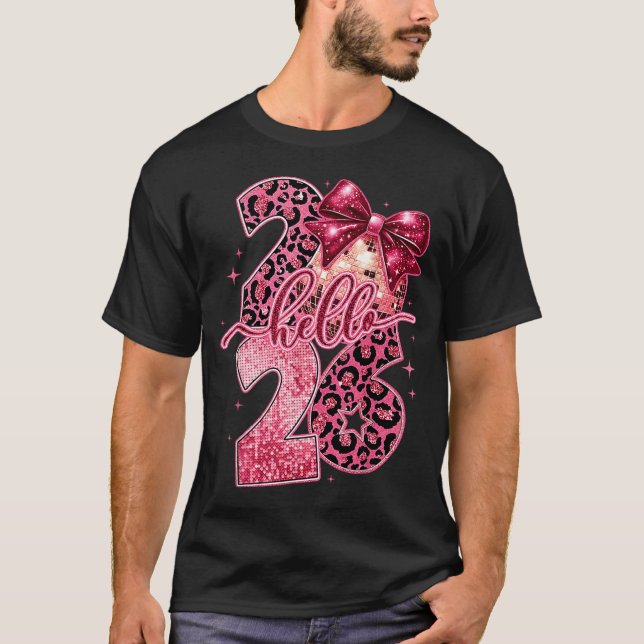 Camiseta Nk Leopard Hello 2026 Happy New Year Party Nye  (Anverso)