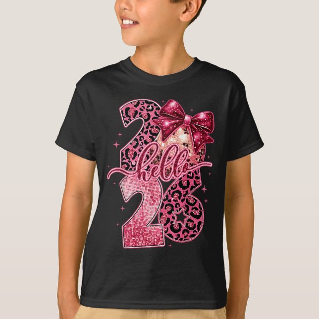 Camiseta Nk Leopard Hello 2026 Happy New Year Party Nye  (Anverso)
