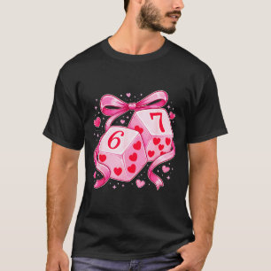 Camiseta Nk Love Dice 6 7 Corazones San Valentín Lindo Romá
