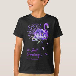 Camiseta Nn Flamingo Cinta Púrpura Fibro Fibromialgia