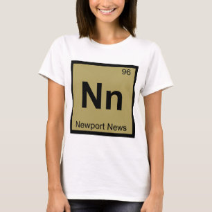 Camiseta Nn - Newport News Virginia Símbolo de Química Ciud