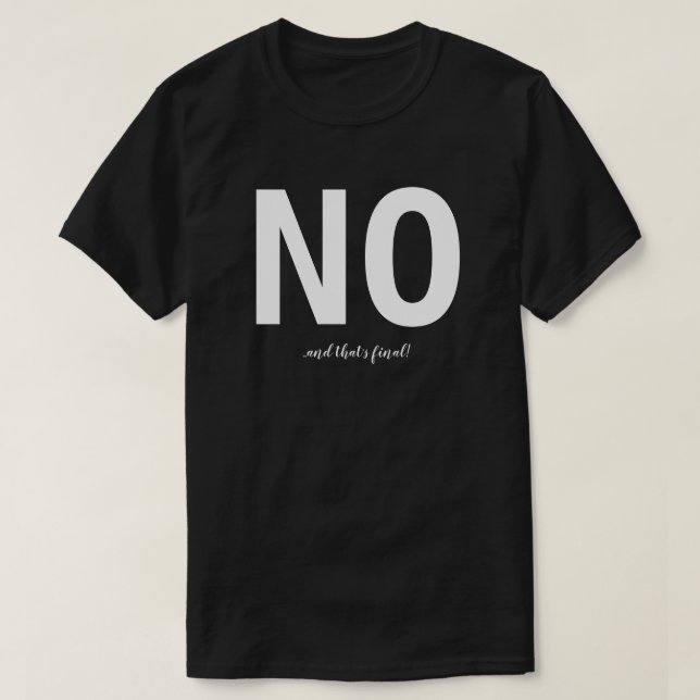 Camiseta No (Diseño del anverso)