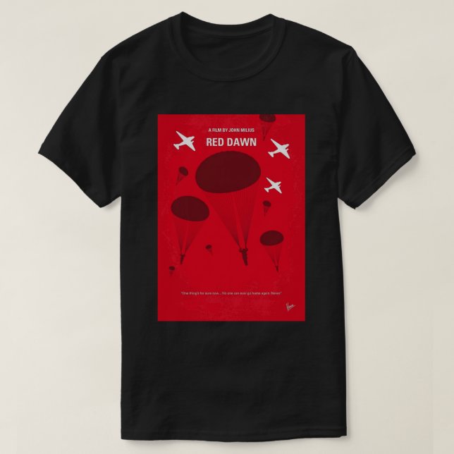 Camiseta No1018 Mi poster de cine mínimo de Red Dawn Pegati (Diseño del anverso)