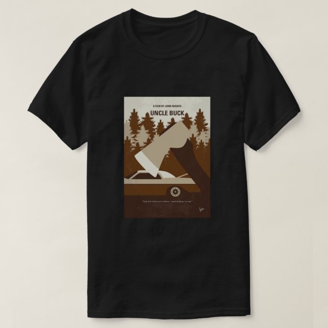 Camiseta No818 Mi tío Buck mínimo poster de película      (Diseño del anverso)